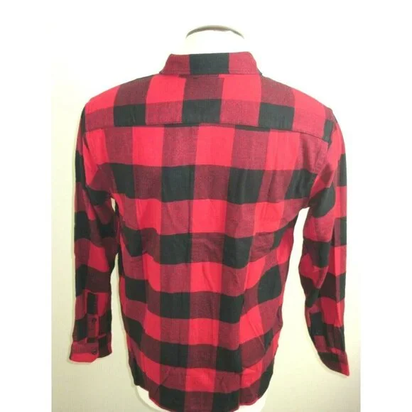 Levi's Men's Checked Jackson button up Work Shirt Red Black Classic Plaid NWT - Picture 4 of 6